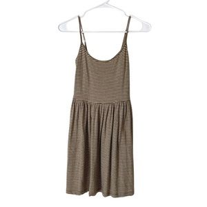 Forever 21 dress in olive green and white stripes